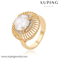 13660 Joyería Xuping Fashion18k Chapado en oro Anillo de cristal de diamante Venta al por mayor Jewellry